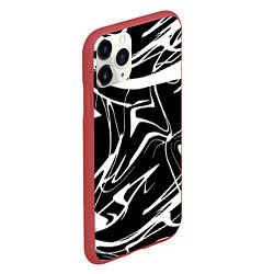 Чехол iPhone 11 Pro матовый АБСТРАКЦИЯ, цвет: 3D-красный — фото 2