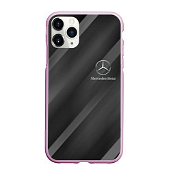 Чехол iPhone 11 Pro матовый MERCEDES, цвет: 3D-розовый