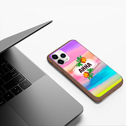 Чехол iPhone 11 Pro матовый Анна, цвет: 3D-коричневый — фото 2