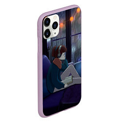 Чехол iPhone 11 Pro матовый СИЖУ ДОМА, цвет: 3D-сиреневый — фото 2