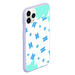 Чехол iPhone 11 Pro матовый BTS БТС, цвет: 3D-светло-сиреневый — фото 2