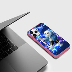 Чехол iPhone 11 Pro матовый UNDERTALE АНДЕРТЕЙЛ, цвет: 3D-малиновый — фото 2