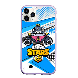 Чехол iPhone 11 Pro матовый Tick Brawl Stars, цвет: 3D-светло-сиреневый