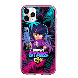 Чехол iPhone 11 Pro матовый BRAWL STARS BIBI БИБИ, цвет: 3D-малиновый