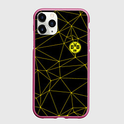 Чехол iPhone 11 Pro матовый BORUSSIA, цвет: 3D-малиновый