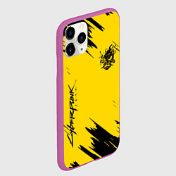 Чехол iPhone 11 Pro матовый CYBERPUNK 2077, цвет: 3D-фиолетовый — фото 2