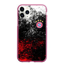 Чехол iPhone 11 Pro матовый BAYERN MUNCHEN, цвет: 3D-малиновый