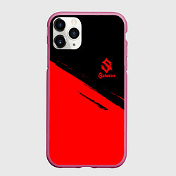 Чехол iPhone 11 Pro матовый Sabaton, цвет: 3D-малиновый