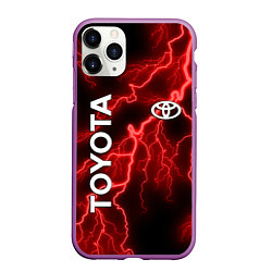 Чехол iPhone 11 Pro матовый TOYOTA, цвет: 3D-фиолетовый