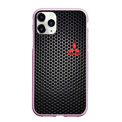 Чехол iPhone 11 Pro матовый MITSUBISHI, цвет: 3D-розовый