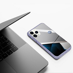 Чехол iPhone 11 Pro матовый VOLKSWAGEN, цвет: 3D-светло-сиреневый — фото 2