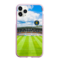 Чехол iPhone 11 Pro матовый FC INTER, цвет: 3D-розовый