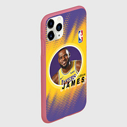 Чехол iPhone 11 Pro матовый LeBron James, цвет: 3D-малиновый — фото 2