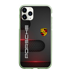 Чехол iPhone 11 Pro матовый PORSCHE, цвет: 3D-салатовый