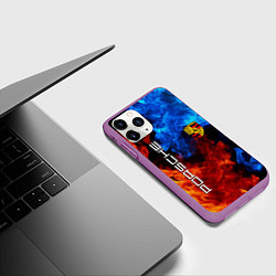Чехол iPhone 11 Pro матовый PORSCHE, цвет: 3D-фиолетовый — фото 2