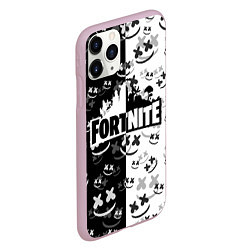 Чехол iPhone 11 Pro матовый FORTNITE MARSHMELLO, цвет: 3D-розовый — фото 2