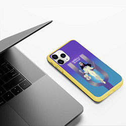 Чехол iPhone 11 Pro матовый The umbrella academy, цвет: 3D-желтый — фото 2