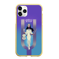 Чехол iPhone 11 Pro матовый The umbrella academy, цвет: 3D-желтый