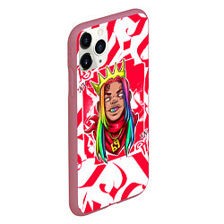 Чехол iPhone 11 Pro матовый 6ix9ine Tekashi, цвет: 3D-малиновый — фото 2