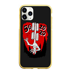Чехол iPhone 11 Pro матовый Сиреноголовый, цвет: 3D-желтый