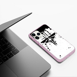 Чехол iPhone 11 Pro матовый The last of us подтеки, цвет: 3D-розовый — фото 2