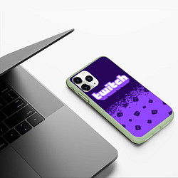 Чехол iPhone 11 Pro матовый TWITCH ТВИЧ, цвет: 3D-салатовый — фото 2