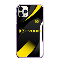 Чехол iPhone 11 Pro матовый BORUSSIA DORTMUND, цвет: 3D-светло-сиреневый