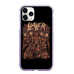Чехол iPhone 11 Pro матовый Slayer, цвет: 3D-светло-сиреневый