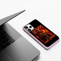 Чехол iPhone 11 Pro матовый Slayer, цвет: 3D-розовый — фото 2