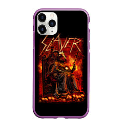 Чехол iPhone 11 Pro матовый Slayer, цвет: 3D-фиолетовый