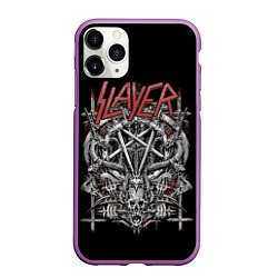 Чехол iPhone 11 Pro матовый Slayer, цвет: 3D-фиолетовый