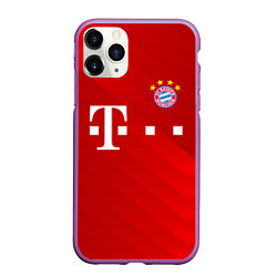 Чехол iPhone 11 Pro матовый FC Bayern Munchen, цвет: 3D-фиолетовый