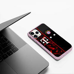 Чехол iPhone 11 Pro матовый FC Bayern Munchen Форма, цвет: 3D-розовый — фото 2