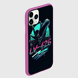Чехол iPhone 11 Pro матовый The Alien, цвет: 3D-фиолетовый — фото 2