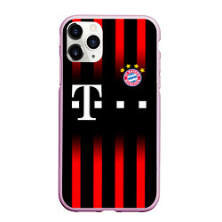 Чехол iPhone 11 Pro матовый FC Bayern Munchen, цвет: 3D-розовый