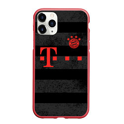 Чехол iPhone 11 Pro матовый FC Bayern Munchen, цвет: 3D-красный