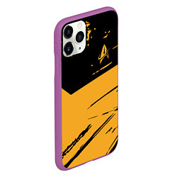 Чехол iPhone 11 Pro матовый Star Trek, цвет: 3D-фиолетовый — фото 2