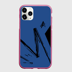 Чехол iPhone 11 Pro матовый Star Trek, цвет: 3D-малиновый