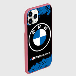 Чехол iPhone 11 Pro матовый BMW БМВ, цвет: 3D-малиновый — фото 2