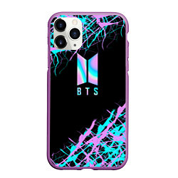 Чехол iPhone 11 Pro матовый BTS, цвет: 3D-фиолетовый