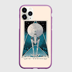 Чехол iPhone 11 Pro матовый Star Trek, цвет: 3D-фиолетовый