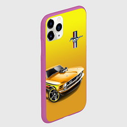 Чехол iPhone 11 Pro матовый Ford mustang - motorsport, цвет: 3D-фиолетовый — фото 2