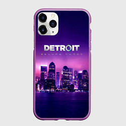 Чехол iPhone 11 Pro матовый Detroit Become Human S, цвет: 3D-фиолетовый