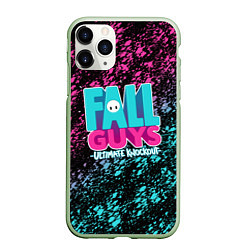 Чехол iPhone 11 Pro матовый FALL GUYS, цвет: 3D-салатовый