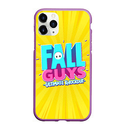 Чехол iPhone 11 Pro матовый Fall Guys, цвет: 3D-фиолетовый