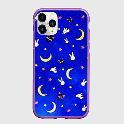 Чехол iPhone 11 Pro матовый Sailor Moon, цвет: 3D-фиолетовый