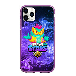 Чехол iPhone 11 Pro матовый BRAWL STARS DEXTER, цвет: 3D-фиолетовый