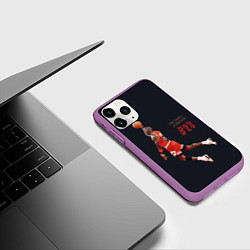 Чехол iPhone 11 Pro матовый MICHAEL JORDAN, цвет: 3D-фиолетовый — фото 2