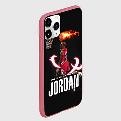 Чехол iPhone 11 Pro матовый MICHAEL JORDAN, цвет: 3D-малиновый — фото 2