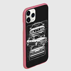 Чехол iPhone 11 Pro матовый BMW, цвет: 3D-малиновый — фото 2